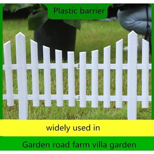 PVC Plastic White Fence Flower Bed Garden Guardrail Horticultural Christmas Decoration High Temperature Resistance Guard Rail