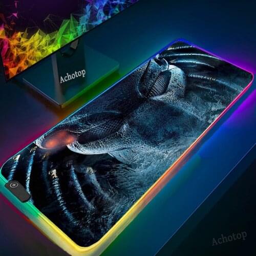 RGB Movie Alien Vs Predator New Design Beautiful Anime Mouse pad Mat Size for XXL game Customized mouse pad for CS GO LED DIY