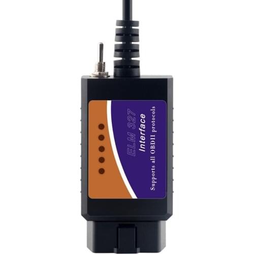 ELM327 USB V1.5 CH340+25K80 FTDI Chip Code Reader for Ford hidden function HS CAN/MS CAN ELM 327 Bluetooth OBDII Diagnostic Tool