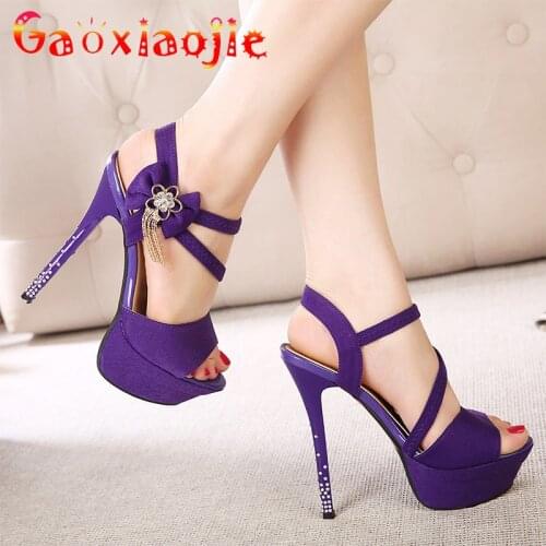 2021 New Models Runway Show Women 14CM Bow Super High Heel Sandals Fashion Tassel Diamond Flower Summer Platform Stiletto Shoes