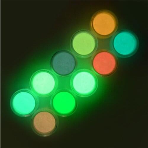 1 Box Optional Neon Phosphor Powder Nail Glitter Powder Dust Luminous Pigment Fluorescent Powder Glitters Glow In The Dark