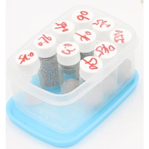 10pcs/lot Sn63 Pb37 25k/ bottle leaded solder ball for bga reballing tools 0.25/0.3/0.35/0.4/0.45/0.5/0.55/0.6/0.76MM