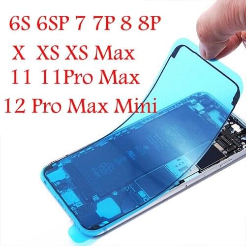 100xWaterproof Phone Sticker For iPhone 7 6s 8 Plus X XS 11 MAX 12 Pro Max Mini Sticker LCD Screen Tape Adhesive Glue Tape