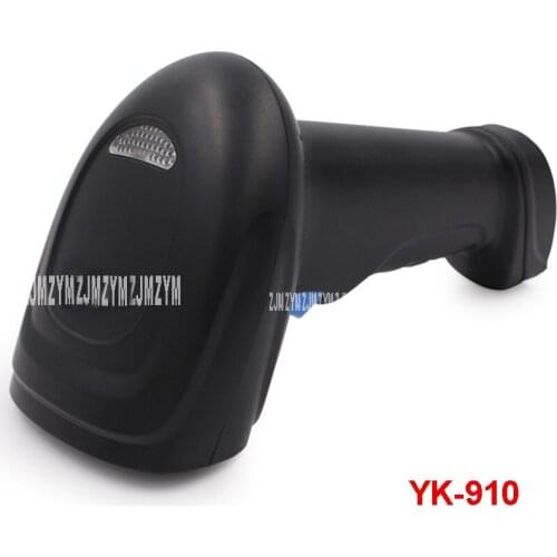 50pcs Barcode Scanner 1D Laser Wireless YK-910 Barcode Scanner 85mA with USB2.0 Interface 120 times / sec Speed black,white
