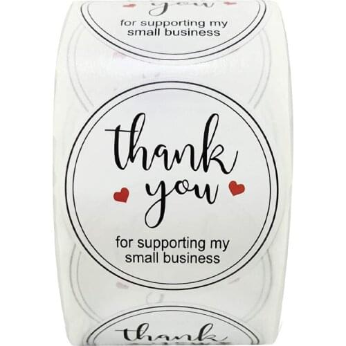 500 pcs Thank You for Supporting My Small Business Cute Round Labels Stickers Seal Labels