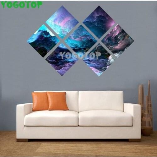 7pcs Diamond Painting Kits Abstract cloud 5D DIY Diamond Embroidery Cross Stitch Rhinestones Mosaic Home Decor scenery YY5216