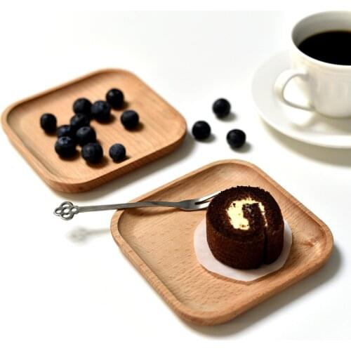 Beech Wood Natural Living Solid Oval Tray Dish Sushi Snack Fruit Buffet Plates Children Tableware Decorative Side Plate