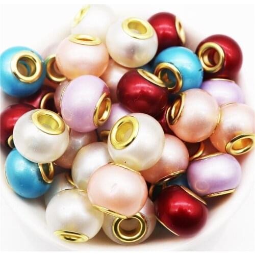 10PCS Lot Gold Core Big Round Loose Murano Crystal Glass Beads Fit Pandora Charms Bracelet For DIY Jewelry Making Accessories
