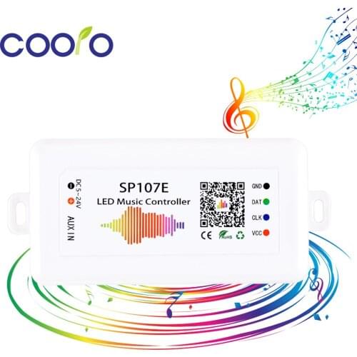 DC5-24V SP107E SPI WIFI Bluetooth Pixel IC Controller by Smart Phone APP for WS2812B WS2813 SK9822 SK6812 RGBW LPD8806 Strip