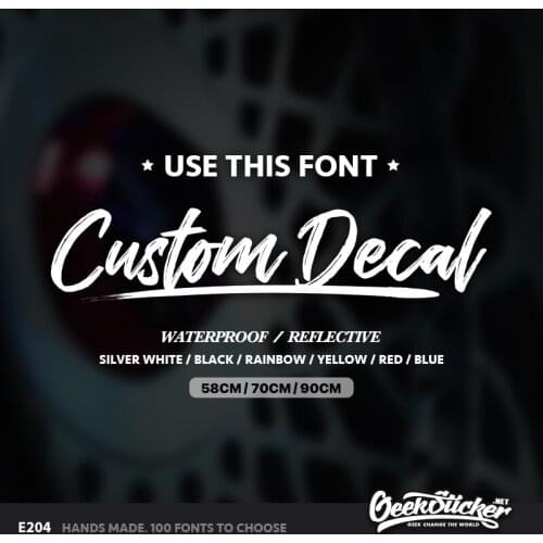 Geeksticker Waterproof Custom Name Stickers Car Decal Waterproof Reflective Sticker For VW Jetta Golf Polo GTI Passat Wagon MK4