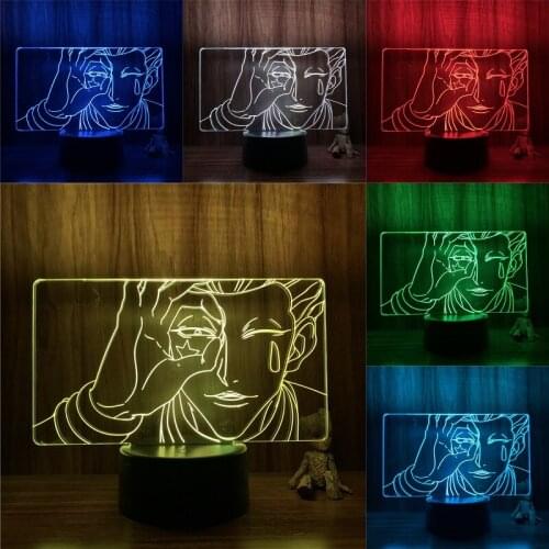 Hunter X Hunter Hisoka Cool Gesture LED NightLight 7 Colors Touch Table Decor Night Light Gift Model 3D Lamp Action Figure