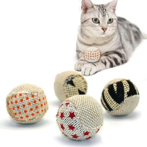 1 Pcs Ball Cat Toy Interactive Cat Toys Play Chewing Rattle Scratch Catch Pet Kitten Cat Exercise Toy Balls(style random)