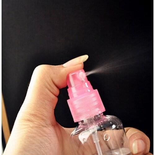 2PCS 50ml Transparent Spray Bottle Spray Bottles Portable Bottle Travel Container Refillable Cosmetics Container Random Color