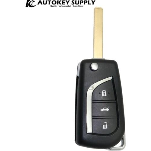 2007-2015 FORToyota Corolla 3 Buttons Remote Flip Key Shell AKTYF117