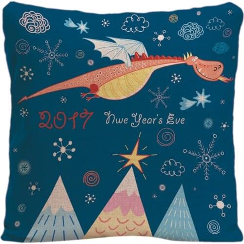 Flying Dragon Printing Throw Pillow Case Decorative Pillowcase 2017 New Years Eve Perfect Gift By Lvsure For Car Sofa Seat