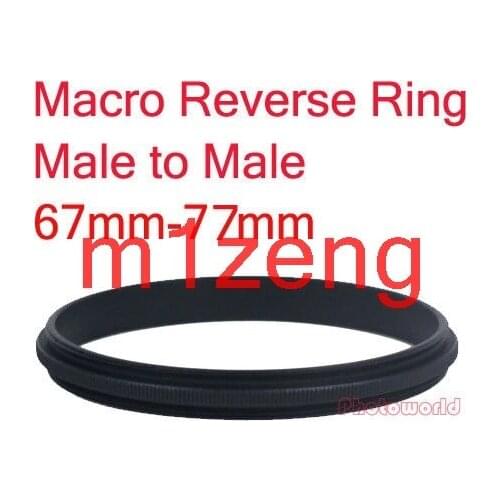 Double Male 67 to 67/72/77/82 mm male to male to Male Macro Coupling Reverse Ring / reversing for canon nikon pentax camera