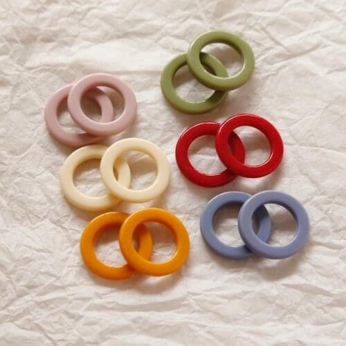Cute Matching Color Small Circle Japanese-style Earrings Ear Stud Hand Made Accessories Japan DIY Accessories Material INS-Style