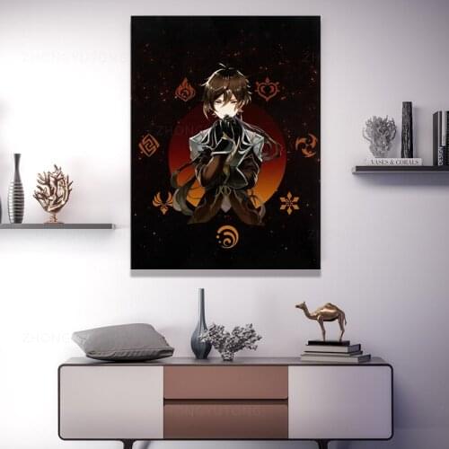 Modular Canvas HD Prints Pictures Genshin Impact Wall Art Paintings Home Decoration Anime Boy Posters For Living Room Framework
