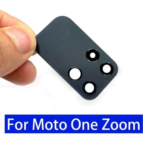 New Rear Back Camera Glass Lens For Moto One Zoom Camera Lens Replacement Parts