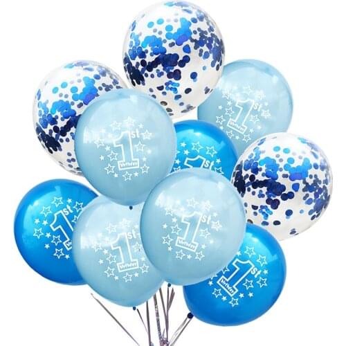 Kids Boy 1st Birthday Balloon One 1 Year Old First Birthday Anniversary Party Decor Latex Ballon Kids Birthday Favor