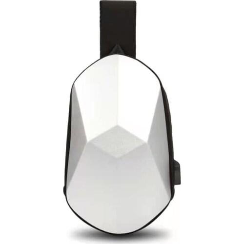 Universal Polyhedron Diagonal Hard Shell Waterproof Function Backpack Riding Couple Shoulder Bag Fashion Chest Bag Men 2021 New