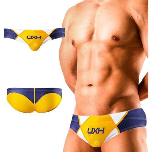 Briefs Low Waist Bathing Suit Men Swimwear String Pad Push-up Sexy Surfing Solid Soft G String Swimsuits Mens Sexy Bikini Summer