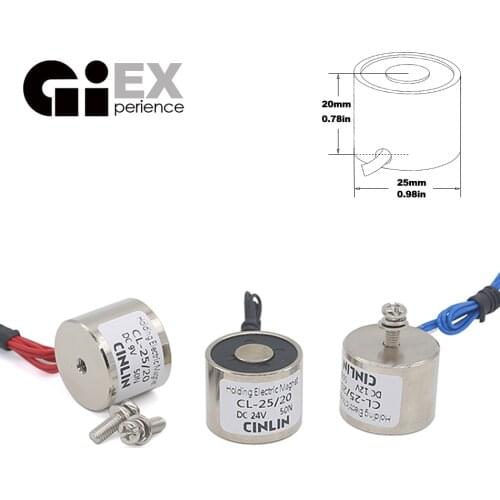D25mm*H20mm 5KG/50N Holding Electric Magnet Lifting Solenoid Sucker Electromagnet DC 6V 12V 24V Non-standard custom