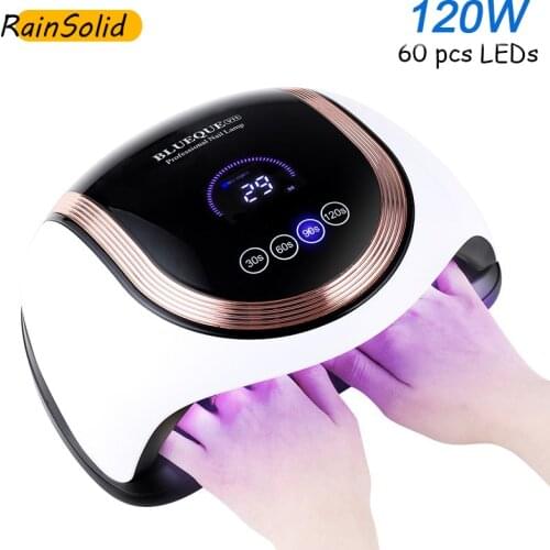 180W LED UV Lamp for Nails Dryer With 30s/60s/99s/120s Timers Fast Curing Gel Nail Polish Drying Lamp For Manicure BQ V11 NEW
