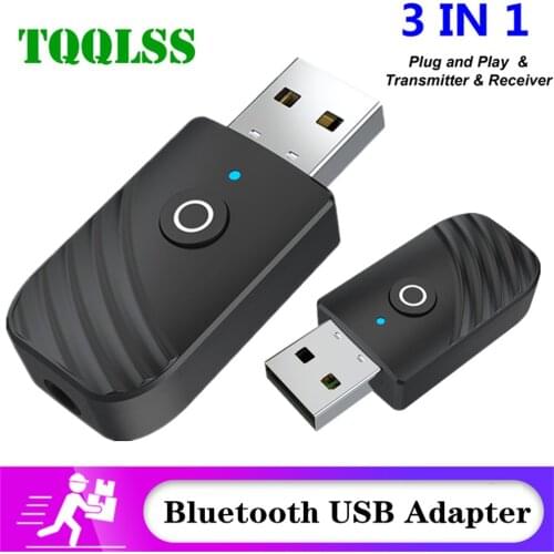 Tebe USB Bluetooth 5.0 Adapter 3 In 1 Audio Receiver Transmitter 3.5mm AUX Stereo Adapter For TV PC Computer Car Accessories
