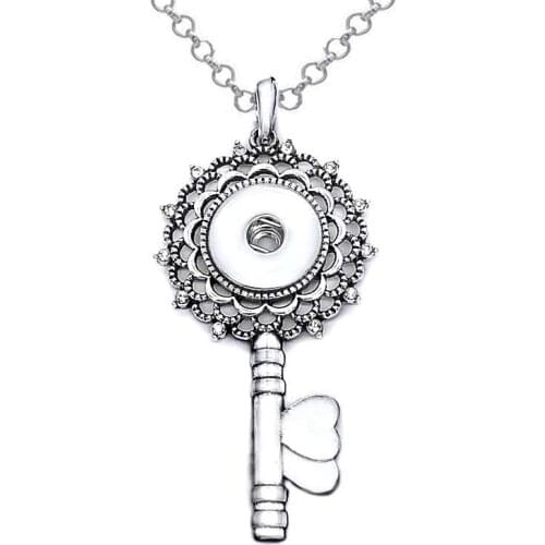 Interchangeable Key Ginger 259 Snap Button Pendant Necklace Jewelry Fit 18mm Snap Button Charm jewelry For Women Gift