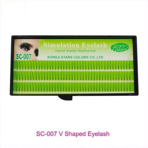 0.12mm C Curl Faux Mink False Eyelashes V Shape Lashes 2 in 1 Thinness Natural Long Individual Eyelash Extension