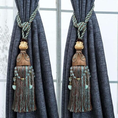 1 pair luxury luxury Italy curtain tieback double ball hanging tied ball decoration tassel accessories tie tape back N125