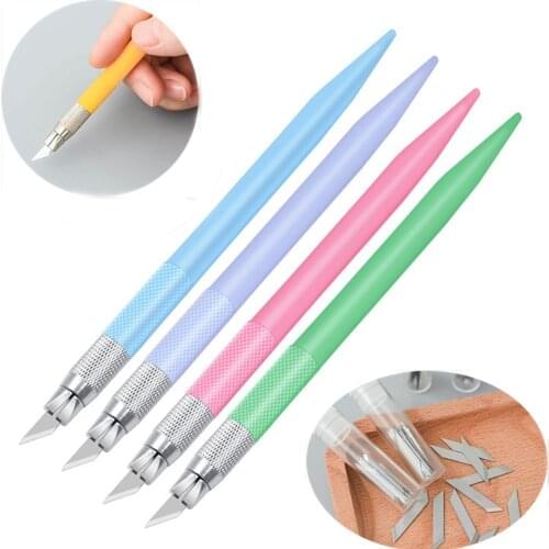 1pc 1 Hand Account Engraving Pen with 12 Pcs Blades Exquisite and Practical Art Engraving Knife Laptop DIY Repair Tool