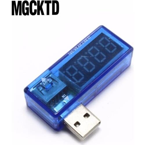 100PCS/LOT Digital USB Mobile Power charging current voltage Tester Meter Mini USB charger doctor voltmeter ammeter