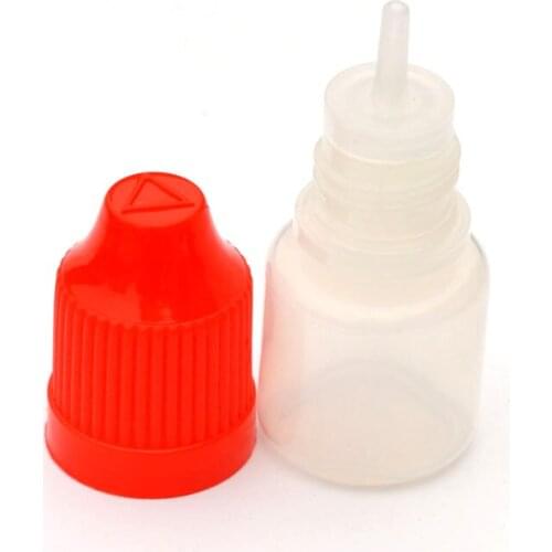 200pcs PE Empty 3ml Plastic Dropper Bottle For Liquid With Childproof Cap And Long Tip Needle Vial