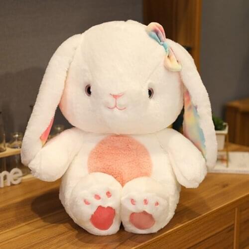 25/30/40CM Cute Bunny Plush Toy Kawaii Pink White Plush Bunny Doll Holiday Gift Home Decoration