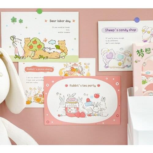 30pcs Animals Open Shops Card Multi-use As Scrapbooking Party Invitation DIY Decoration Gift Card Message Card Postcard