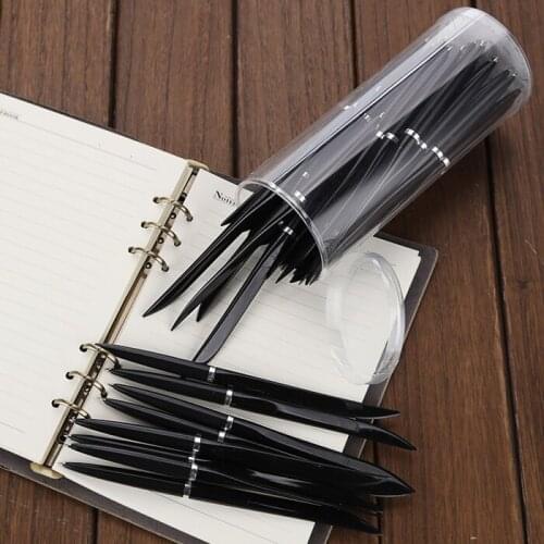 40PCS/set 0.7mm blue Plastic Ballpoint Pen Flat Knife Ball Pen knife express pen advertising pen
