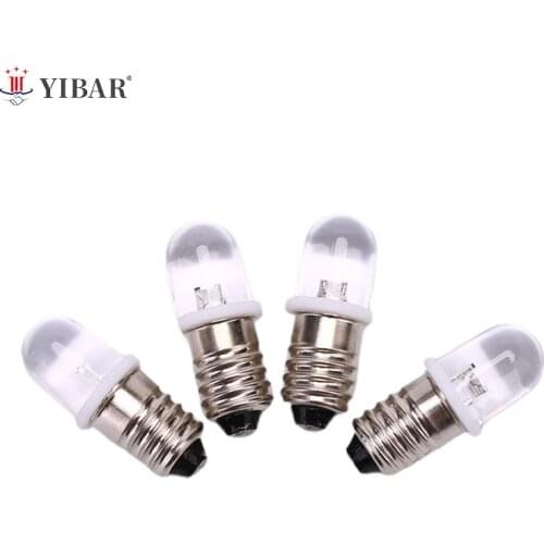5pcs E10 Led Bulb DC 3V 4.5V Instrument Bulb Indicator Bulb Flashlight Bulb