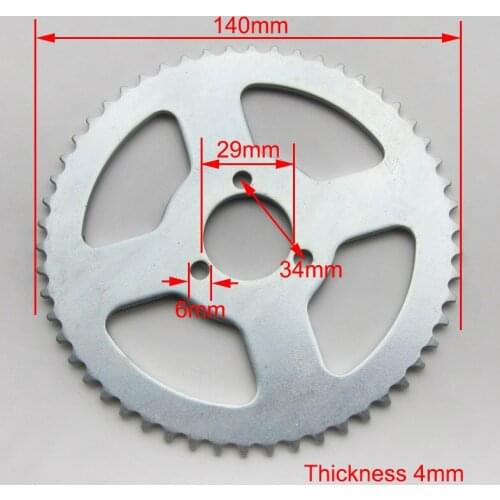 54 Tooth 29mm Rear Chain Sprocket for Electric Scooter Tricycle fit T8F Chain