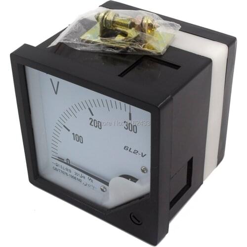 6L2-V pointer voltmeter analog volt meter 80mm x 80mm size 50V 100V 150V 250V 300V 450V 500V