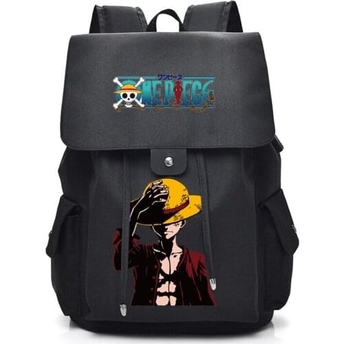 Anime One Piece Luffy USB Port Backpack Bag Zipper Messenger School Students Book Daypack Large Capacity Boy Travel Bags