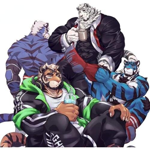 Anime Orc Tiger Car Sticker Decal Decor Waterproof Motorcycle Off-road Laptop Trunk Guitar Vinyl Creative Waterproof Stickers