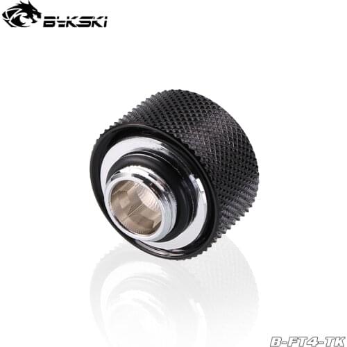 Bykski 13x19mm Soft Tube Hand Compression Hose Tube Fittings,Black,Red,White,Gold,Silver, Blue G1/4 ",B-FT4-TK