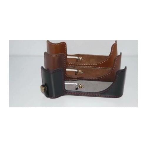 Half PU leather case bag grip cover Buttom for Canon PowerShot G5X