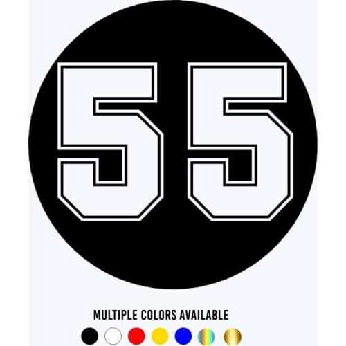 CK20302# Die-cut Vinyl Decal Figure Number 55 Car Sticker Waterproof Auto Decors on Car Body Bumper Rear Window