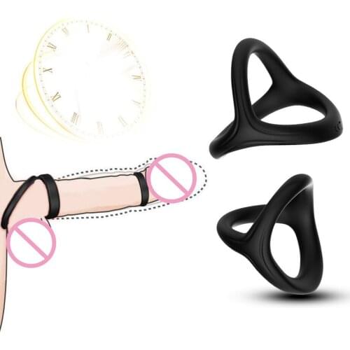 Cockring Double Silicone Penis Ring Sex Toys For Men Male Masturbator Time Delay Ejaculation Dildo Cock Rings Chastity Device