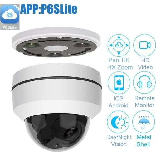 OwlCat P6SLite APP HD 2MP 5MP Street Dome IP Camera PTZ 4X Zoom AF IR Night Vision Network P2P CAM ONVIF IP66 Waterproof