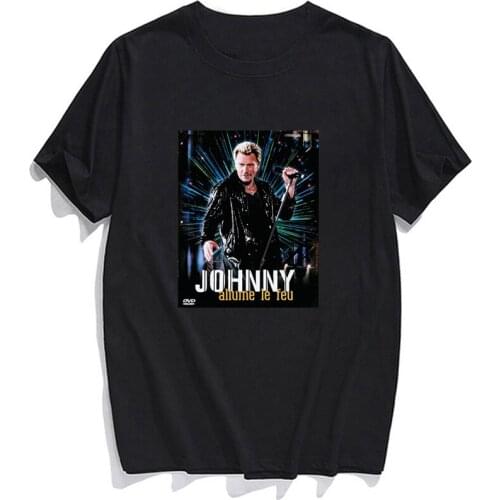 CLOOCL Johnny Hallyday Cotton T-Shirt Casual Clothes Men Woman Fashion Harajuku Style Cotton T-Shirt Hip Hop Top Drop Shipping