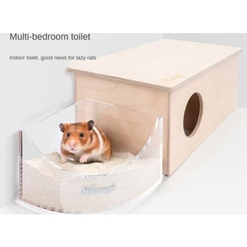 Hamster Multi-room Toilet Acrylic Hamster Sand Basin Chipmunk Golden Bear Sand Basin Small Pet Toilet Small Pet Accessories